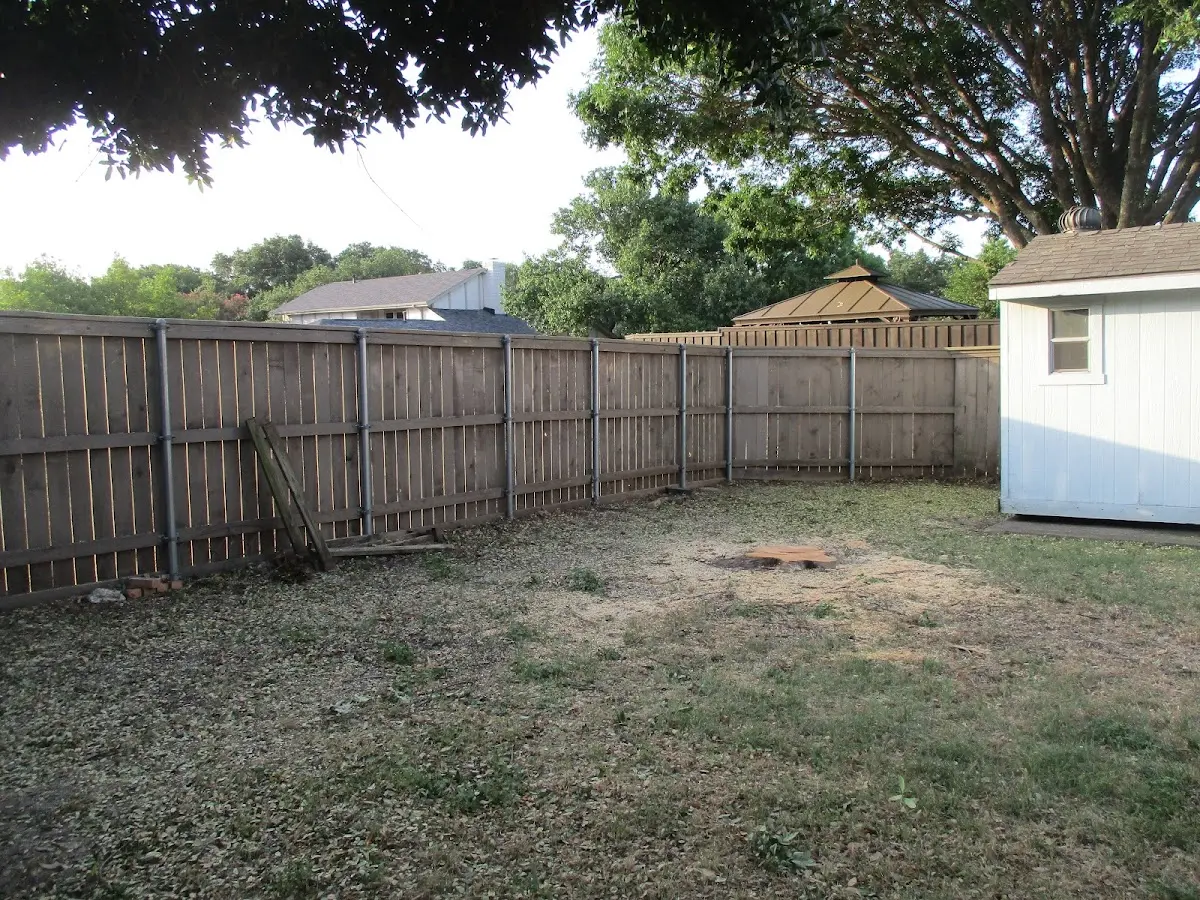 Cleared yard after professional tree removal in Glen Lyon